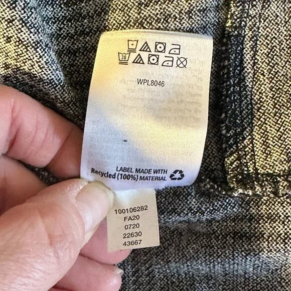 Women's S BAR lll Plaid/Herringbone Blazer Black White Open Style - Picture 8 of 8